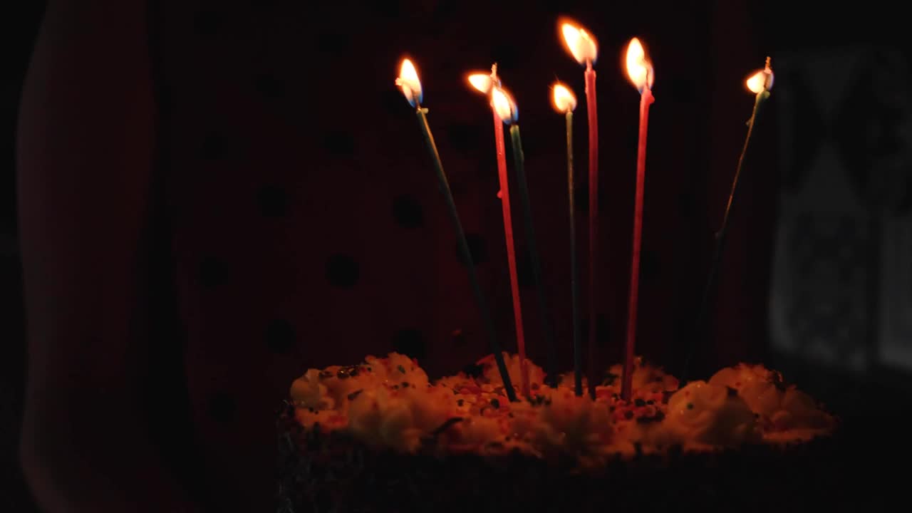 Stock Footage Walking In The Dark With Cake With Candles Live Wallpaper - Free Download