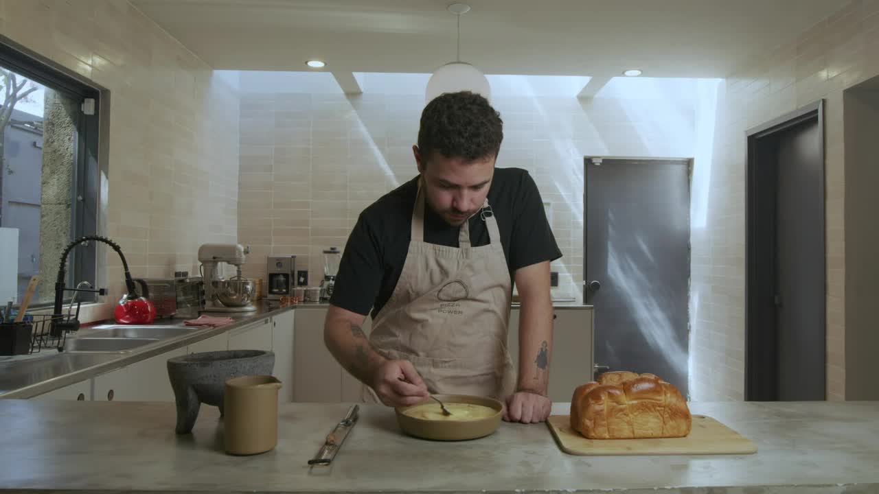 Video Stock Chef Whisking A Mixture In A Bowl Live Wallpaper For PC - Free Download