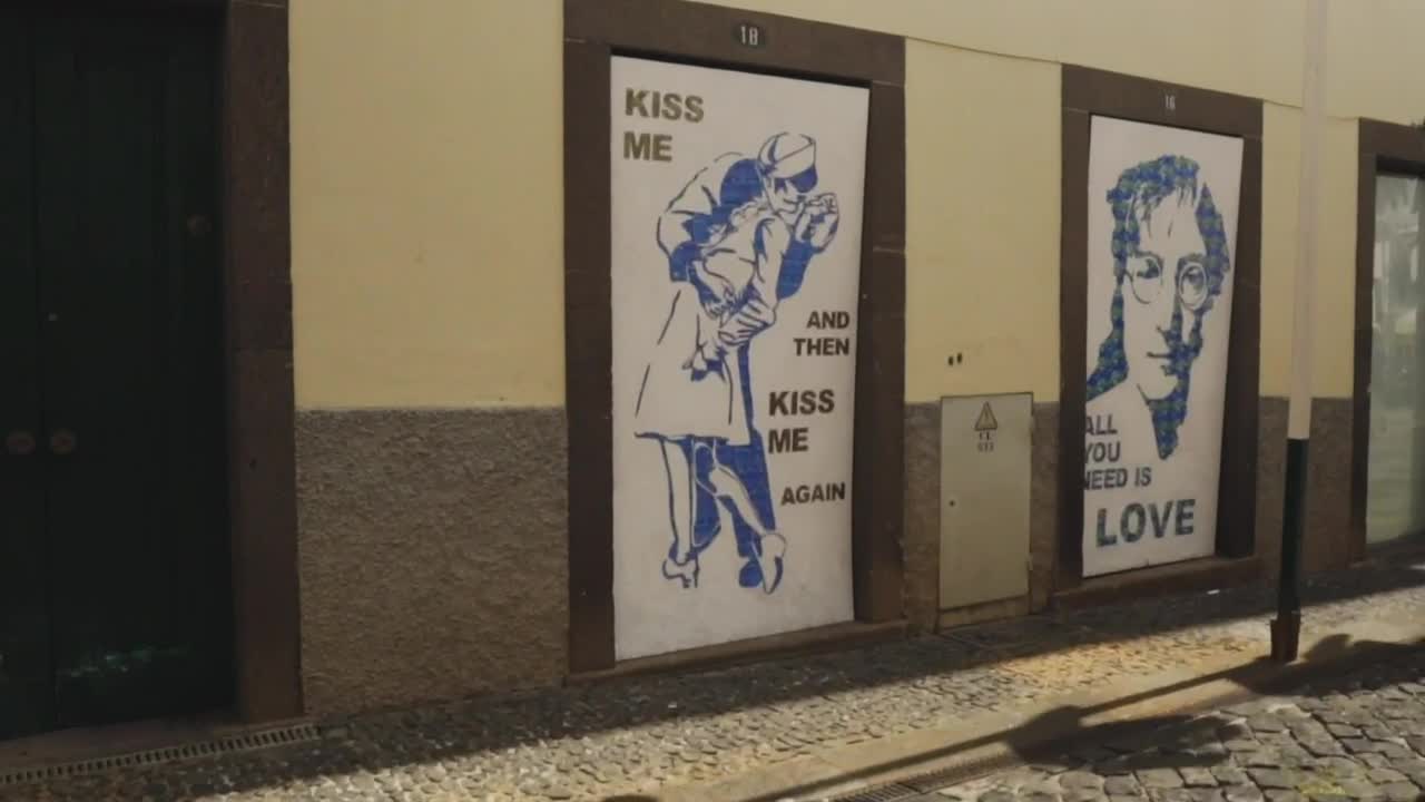 Free Video Stock Street Art In A Tourist Town Live Wallpaper - Free Download