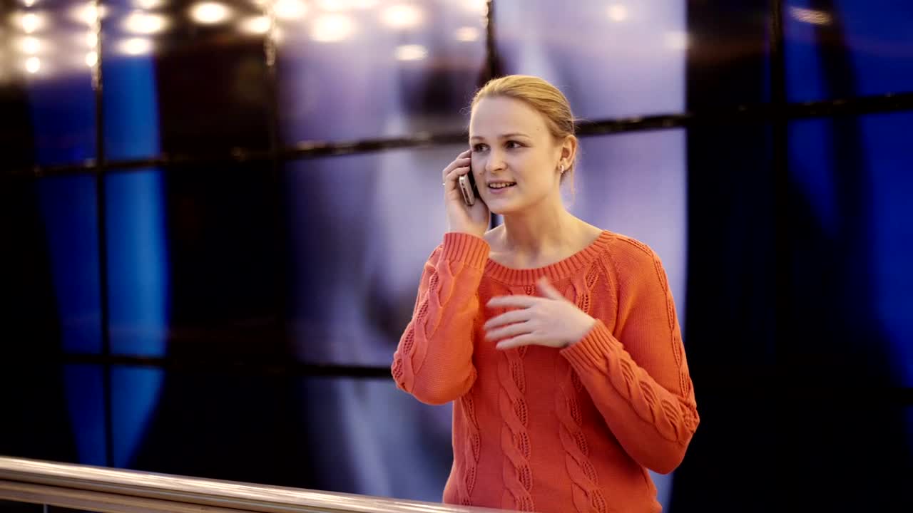 Stock Footage Woman Chatting On A Telephone Live Wallpaper - Free Download