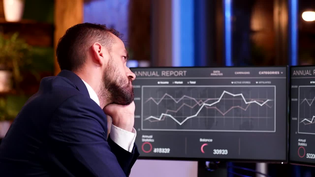 Free Video Stock tired lawyer yawns while reviewing reports in office Live Wallpaper - Free Download