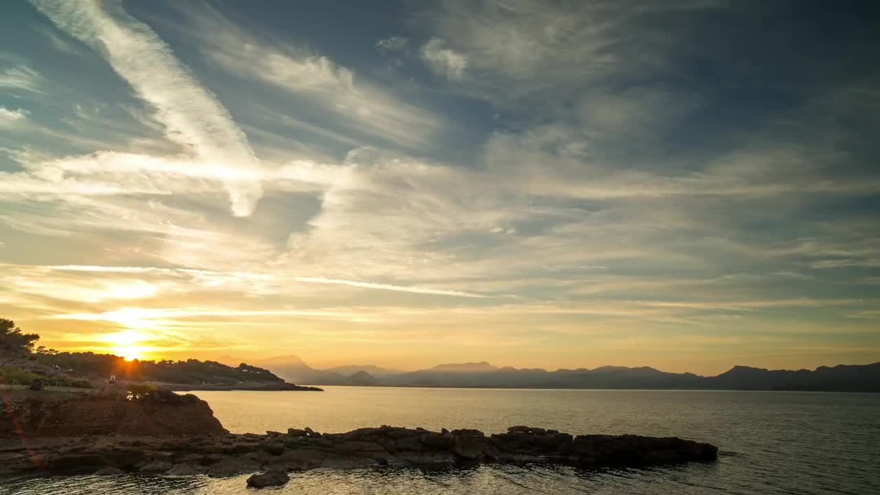 Free Video Stock sunset on the coast of spain Live Wallpaper - Free Download