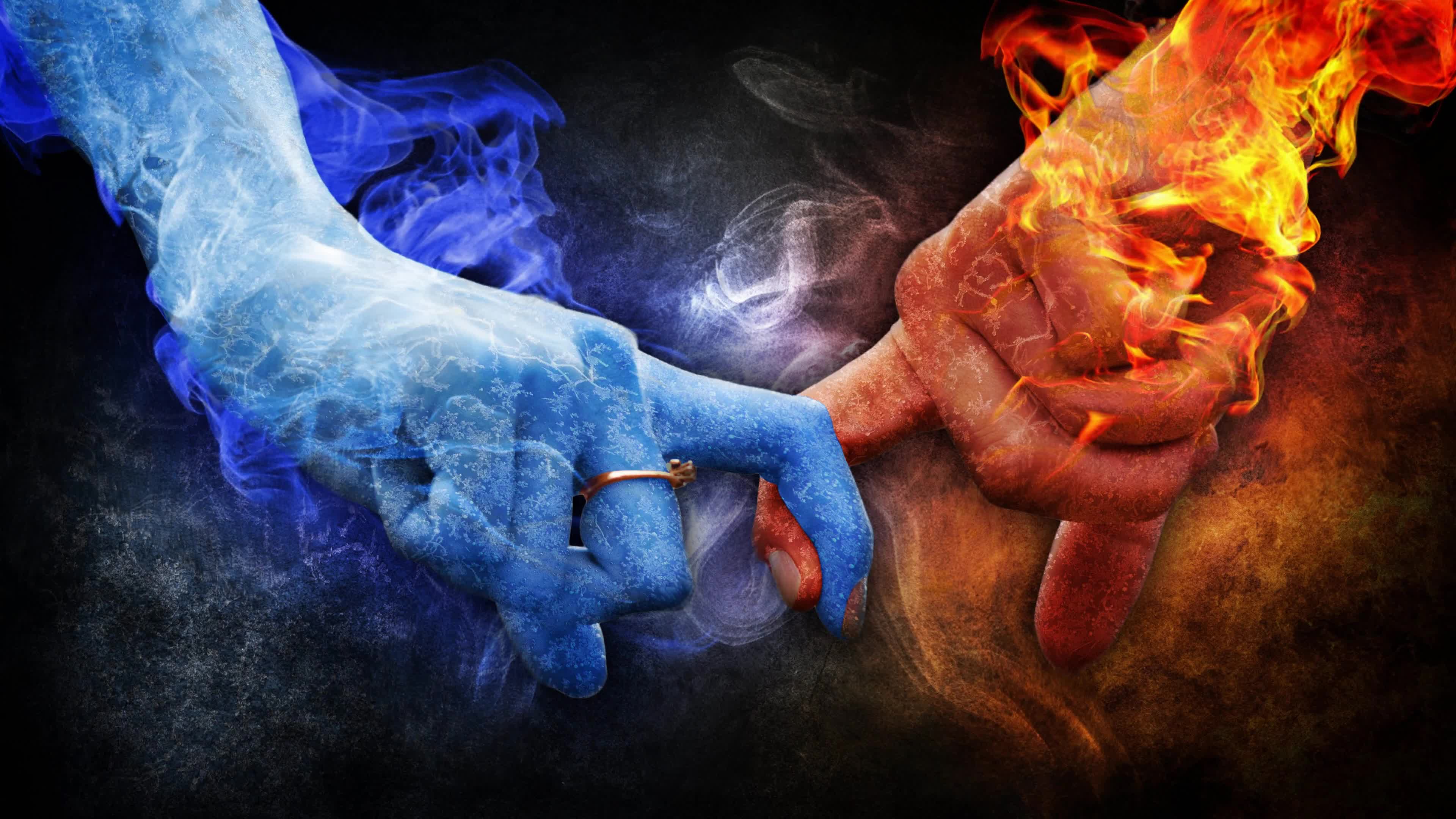 Love  Fire  Blue  Orange  Red  Hands  Smoke  4K  Live  Wallpaper - Free Download