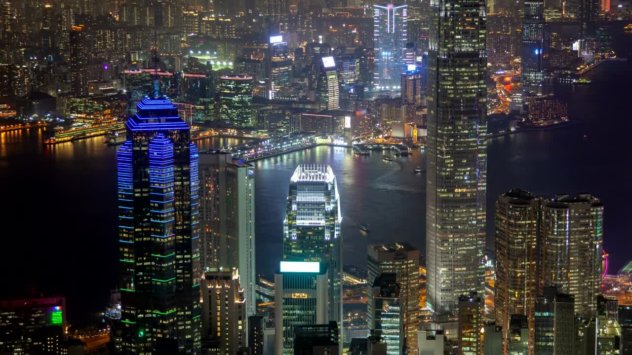 Stock Video Hong Kong City Lights Animated Wallpaper - Free Download
