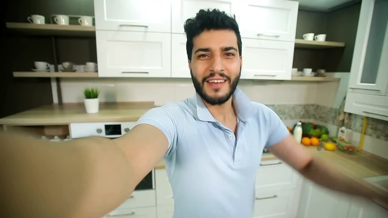 Stock Video Influencer Waves Hello To Subscribers On Webcam Animated Wallpaper - Free Download