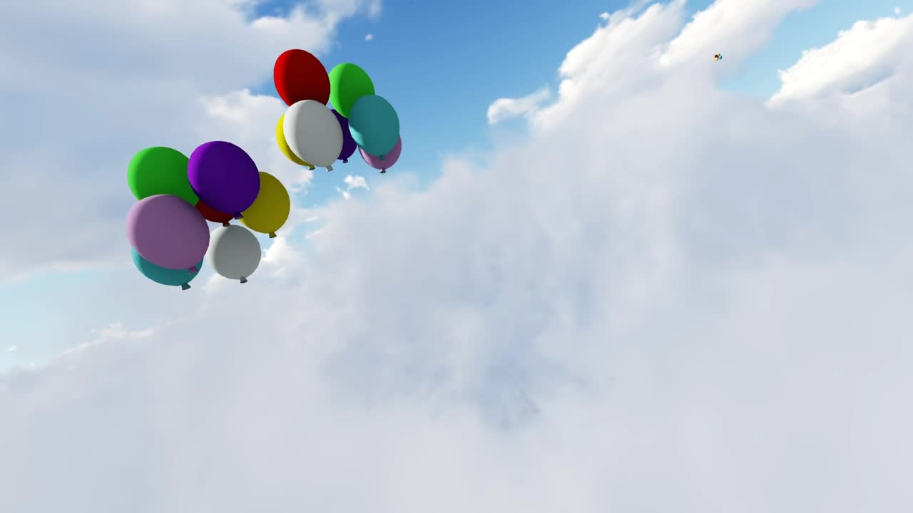 Stock Video Color Balloons Floating In The Sky Live Wallpaper For PC - Free Download