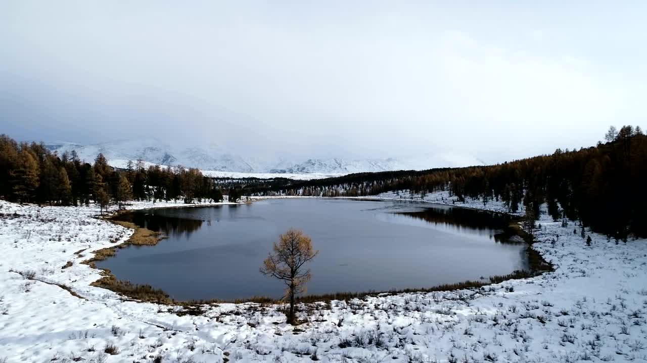 Stock Video Flying Over Winter Lake With Mount Everest In The Distance Live Wallpaper For PC - Free Download