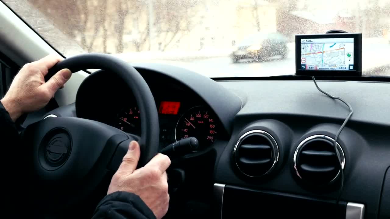 Stock Video Driving With A Gps Attached To The Window Live Wallpaper For PC - Free Download