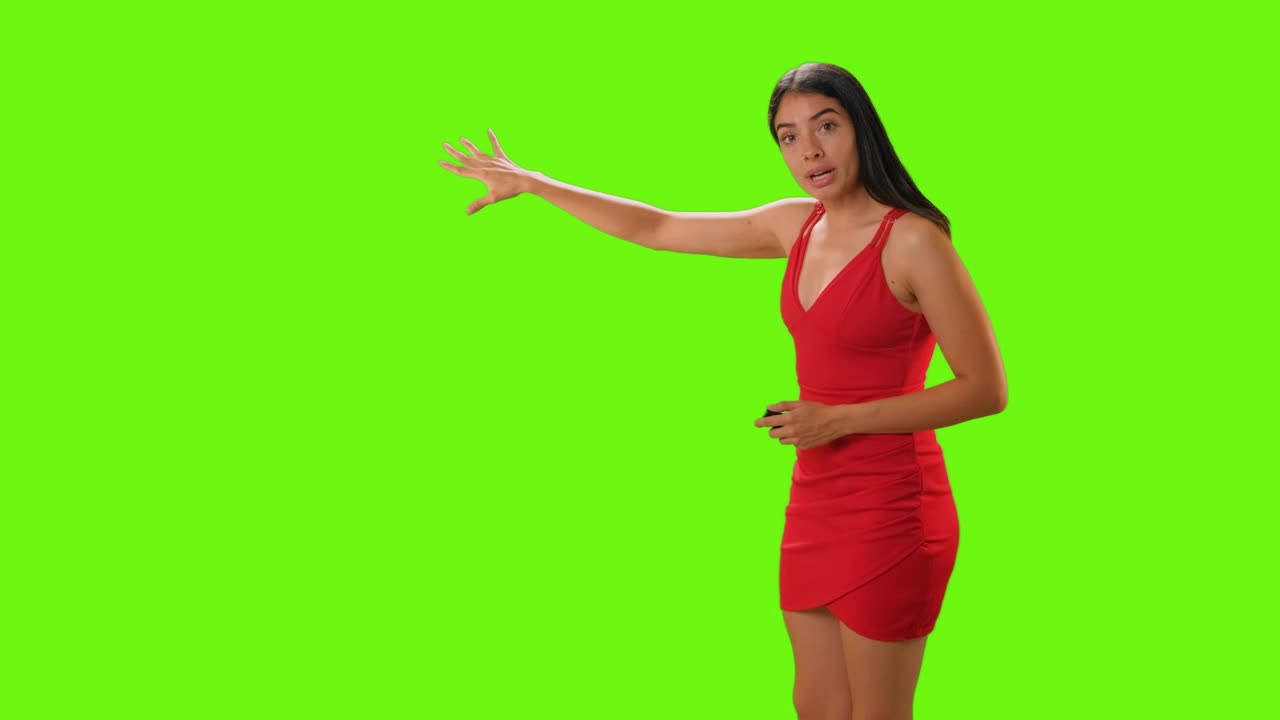Free Stock Video Young Woman Giving A Presentation On A Green Screen Live Wallpaper - Free Download