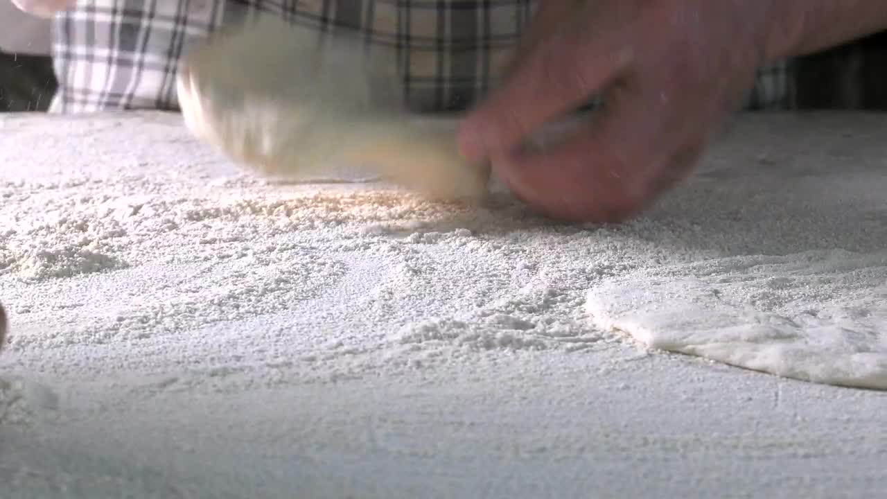 Stock Video Making Pizza Dough Close Up Animated Wallpaper - Free Download
