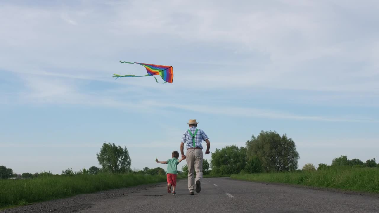 Stock Video Flying A Kite With His Grandpa Live Wallpaper For PC - Free Download
