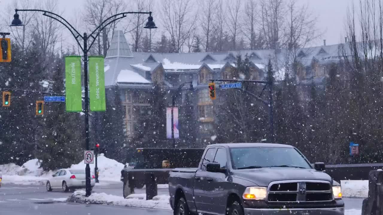 Free Video Stock Snowing On The Streets Of Canada Live Wallpaper - Free Download