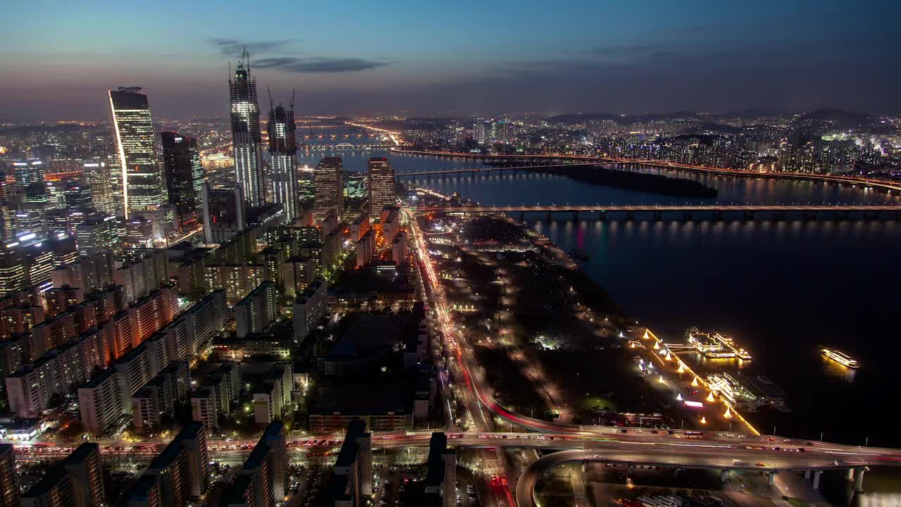 Free Stock Video Seoul Illuminated Cityscape And Traffic Live Wallpaper - Free Download