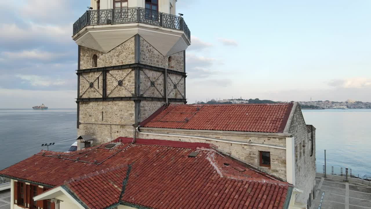 Stock Video Maiden Tower Aerial Zoom Out Shot Animated Wallpaper - Free Download