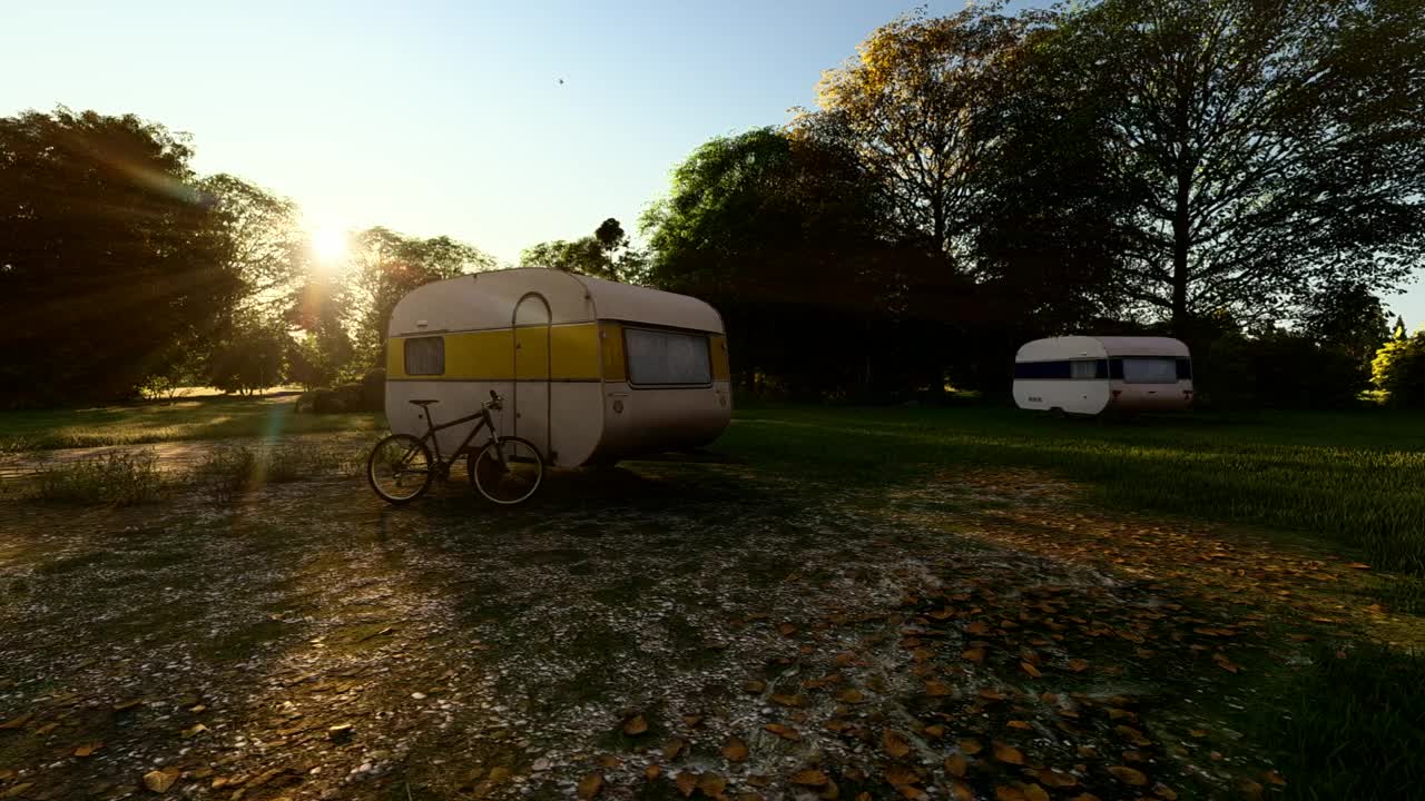Video Stock Caravan Camp In The Morning Live Wallpaper For PC - Free Download