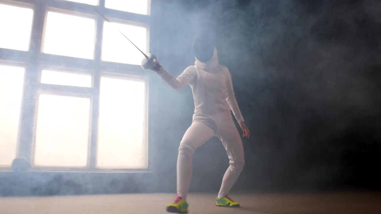 Stock Video Fencer Fighting With Sword In Hand Live Wallpaper For PC - Free Download
