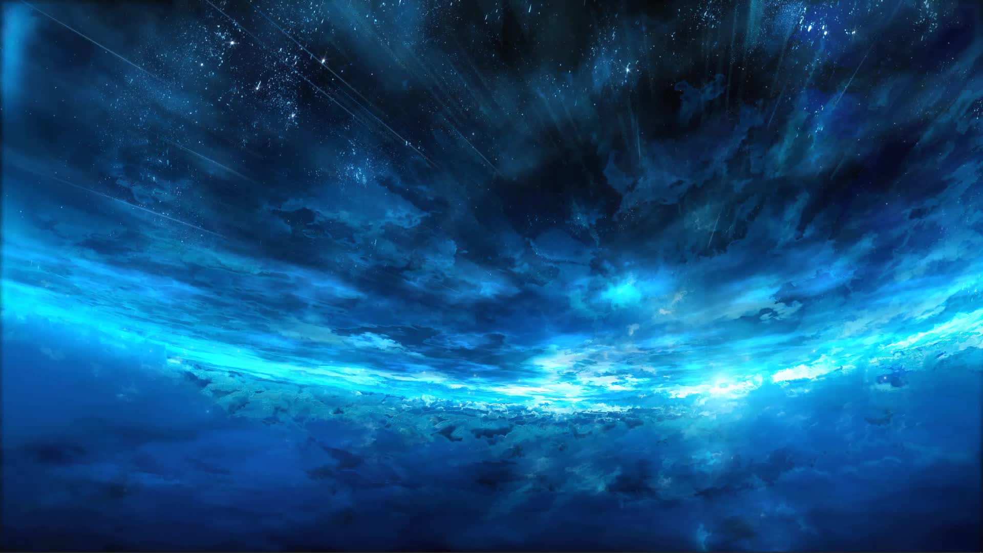 Blue Horizon and Stars Live Wallpaper - Free Download