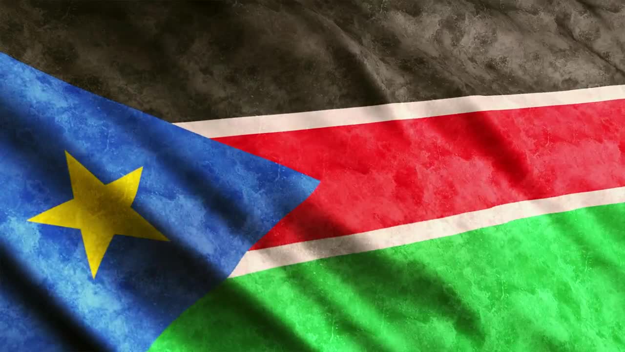 Free Video Stock South Sudan Flag In Africa Live Wallpaper - Free Download