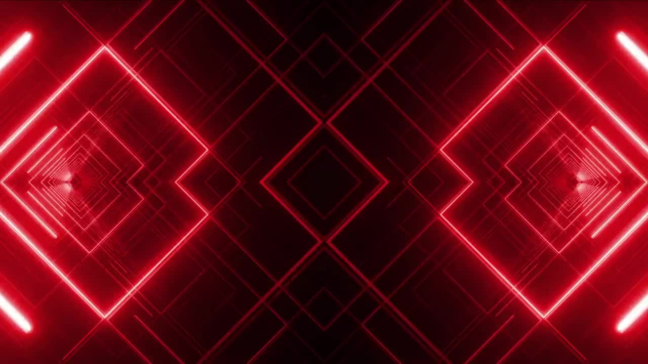Free Stock Video Tunnels Made Of Forms With Lines Of Red Light Live Wallpaper - Free Download