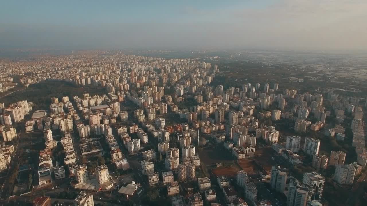 Stock Video High Above An Urban City Animated Wallpaper - Free Download