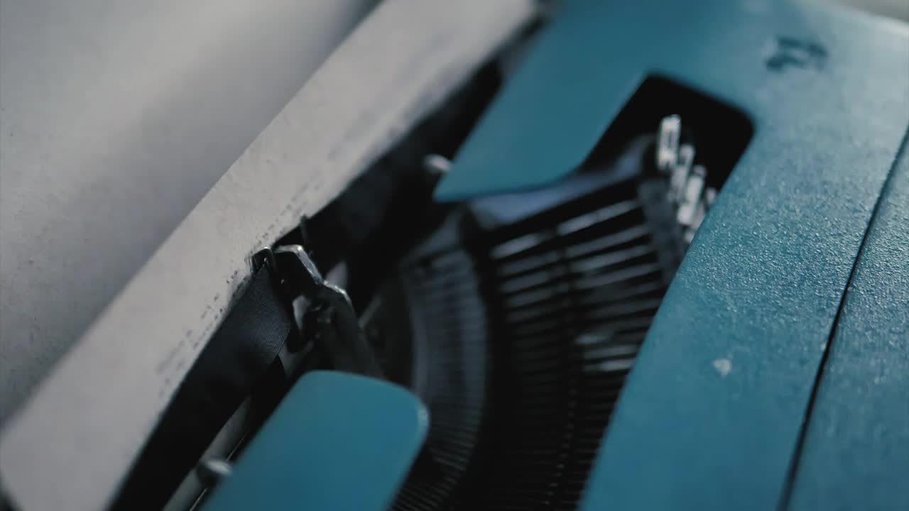 Stock Video Operation Of A Typewriter Viewed In Detail Live Wallpaper - Free Download