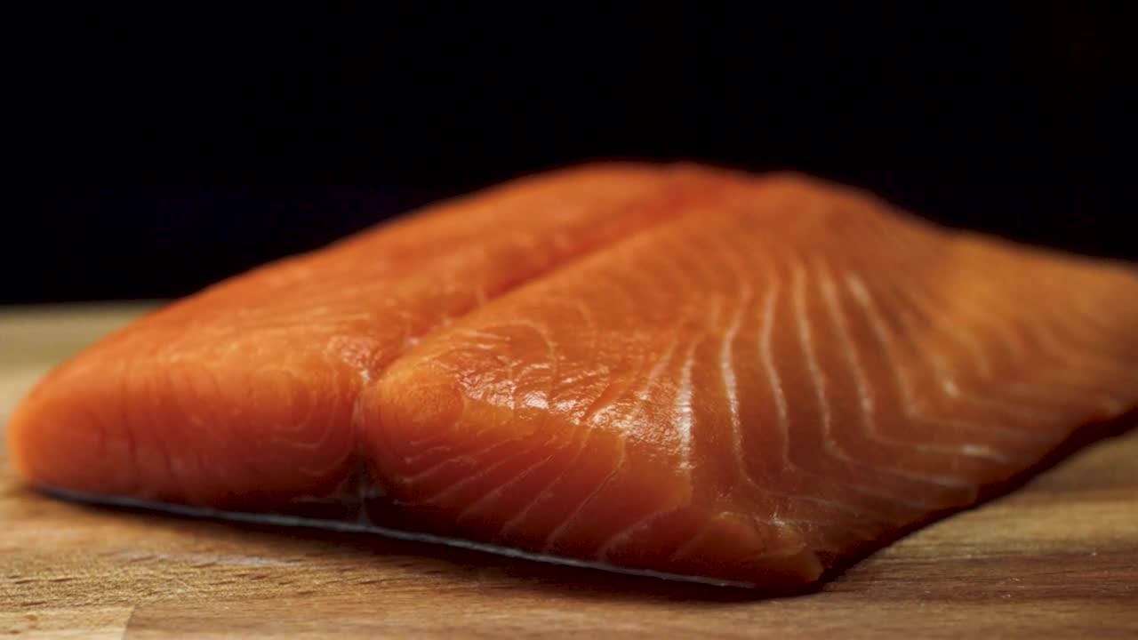 Free Stock Video Salmon Fillet On A Chopping Board Live Wallpaper - Free Download