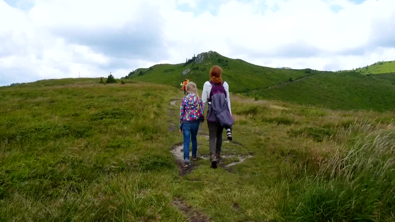 Stock Video Family Hiking In The Mountains Live Wallpaper For PC - Free Download