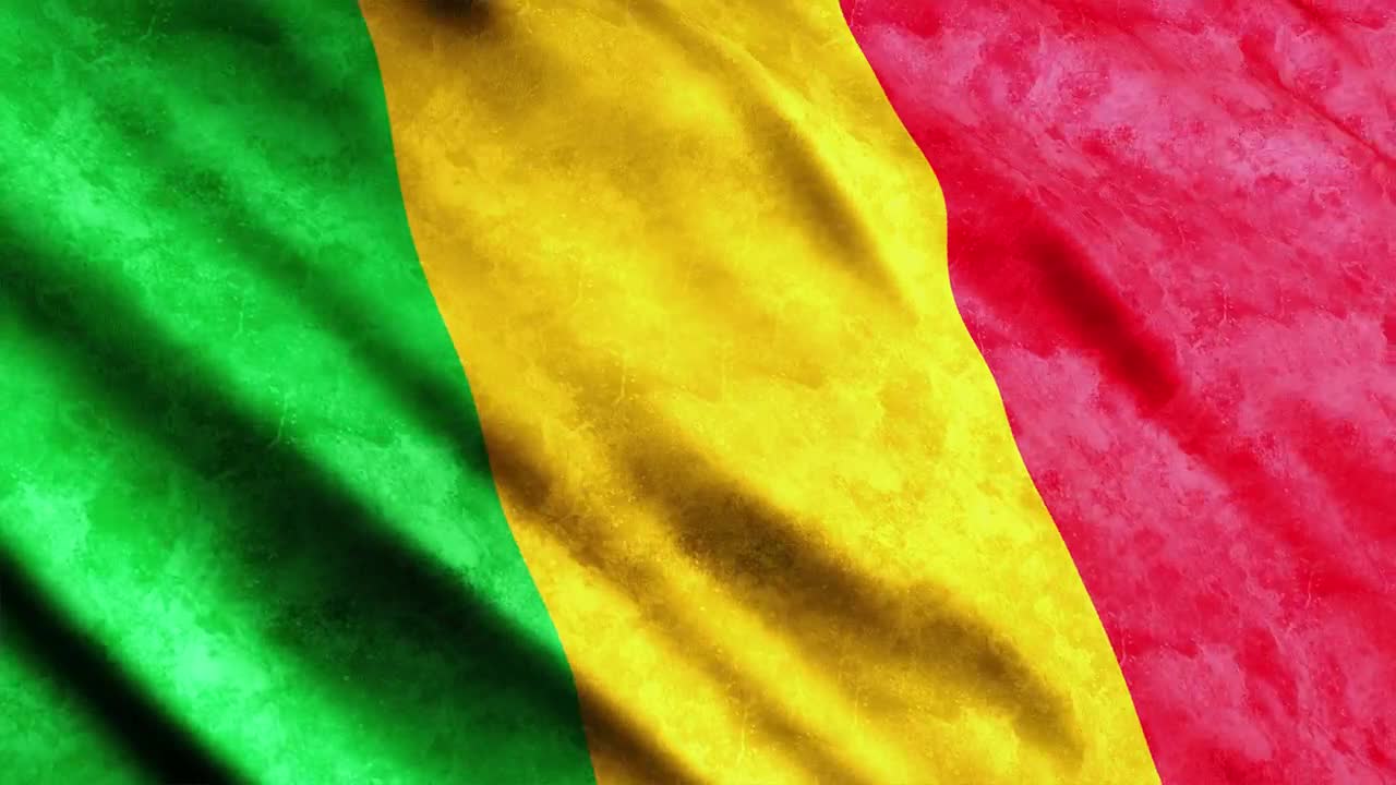 Stock Video Mali Flag From African Continent While Waving Animated Wallpaper - Free Download