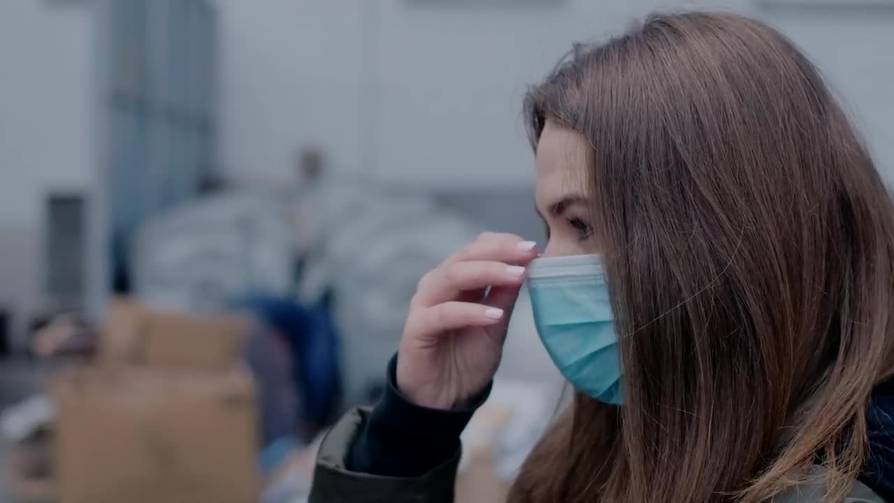 Stock Video Girl In Profile Wearing A Mask Live Wallpaper For PC - Free Download