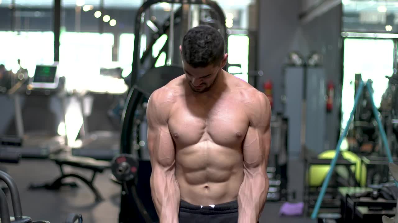 Free Stock Video Shirtless Bodybuilder Training In The Gym Live Wallpaper - Free Download