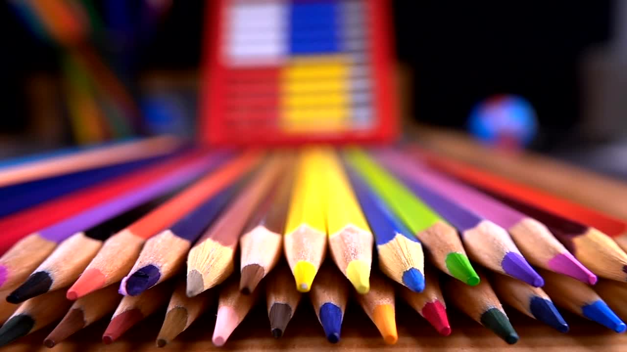 Stock Video Colored Pencils Shallow Focus Live Wallpaper For PC - Free Download