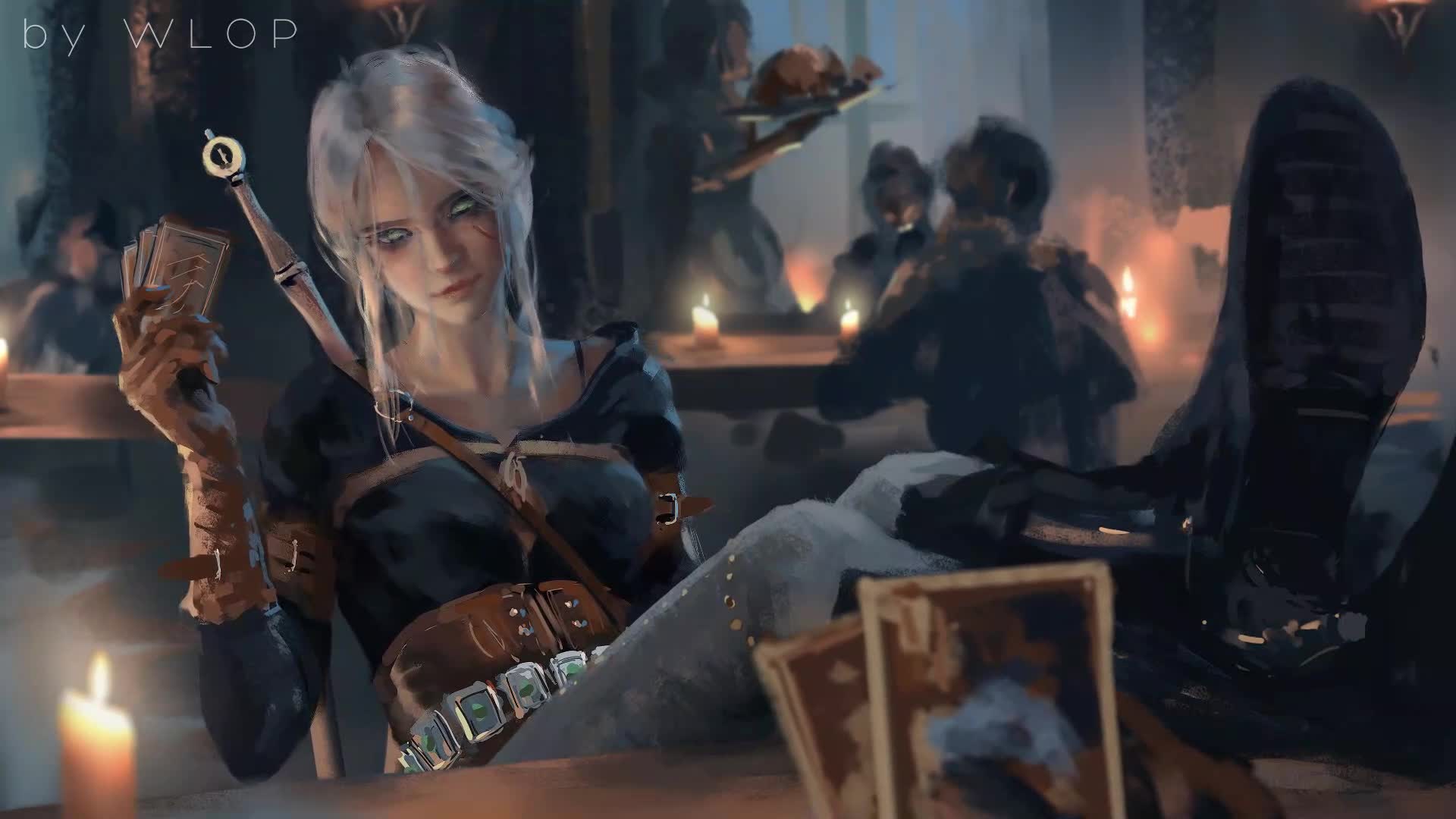 Ciri and Gwent by WLOP Live Wallpaper - Free Download