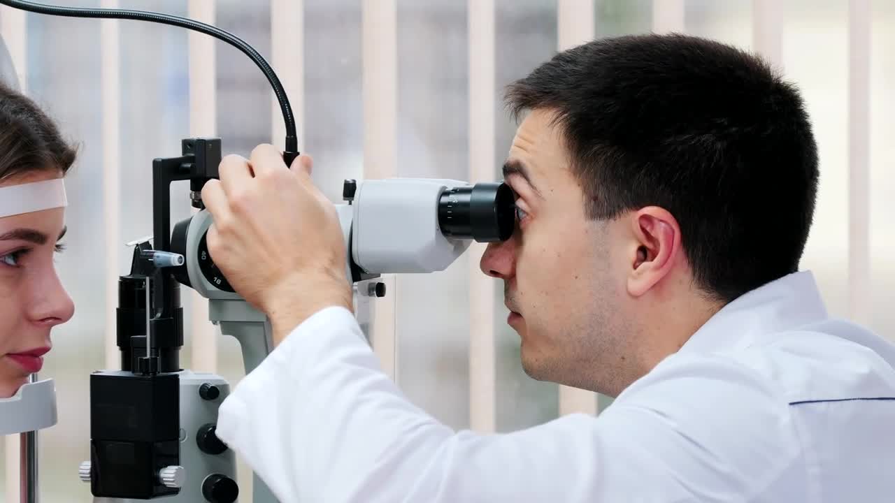 Free Stock Video Young Woman Having An Visual Test With An Optometrist Live Wallpaper - Free Download