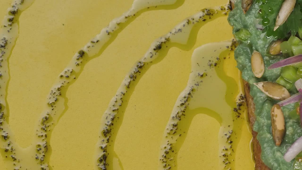 Stock Footage Vegan Food On A Decorated Plate Live Wallpaper - Free Download