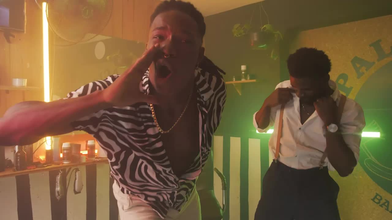 Free Stock Video Two Men Dancing Inside A Barbershop Live Wallpaper - Free Download