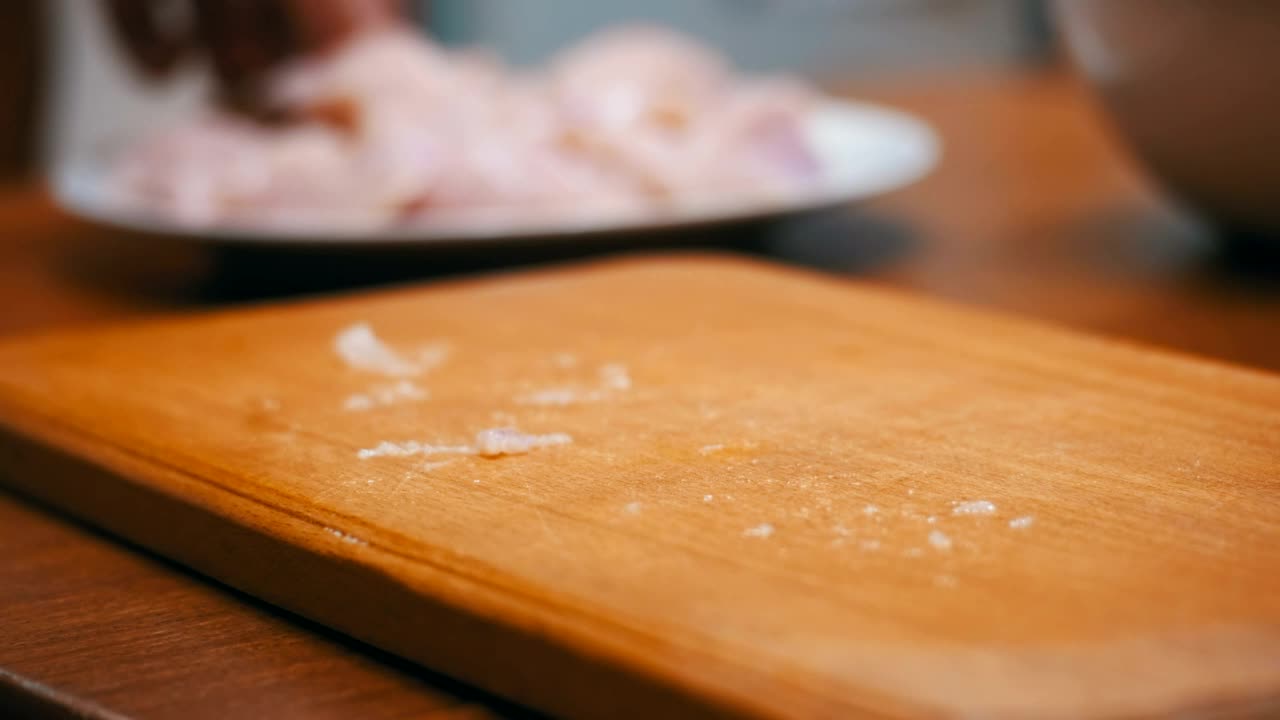 Video Stock Chef Pounding Chicken Meat On A Board Live Wallpaper For PC - Free Download