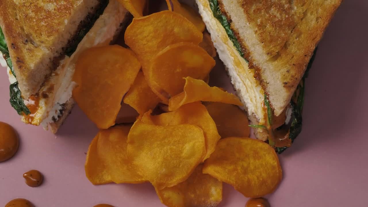 Video Stock Potato Chips And A Half Roasted Sandwich Live Wallpaper Free - Free Download