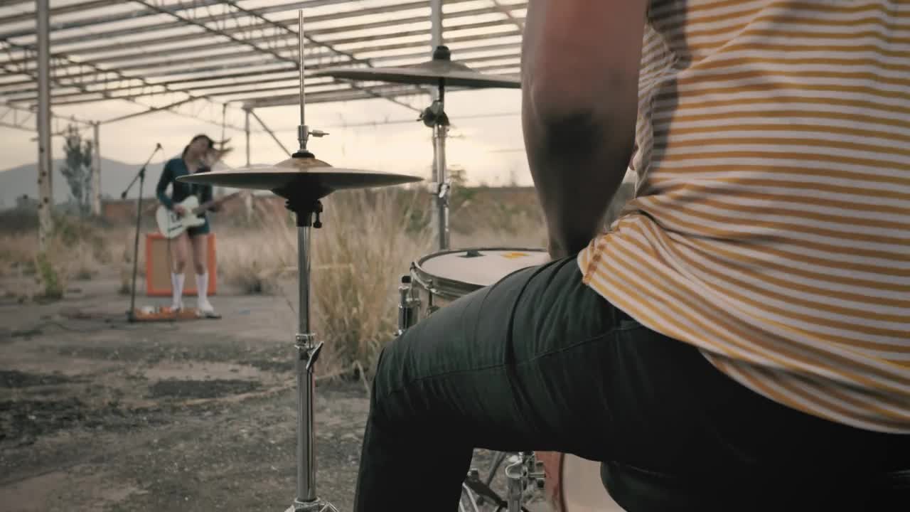 Stock Video Drummer In Socks Playing The Drums Live Wallpaper For PC - Free Download