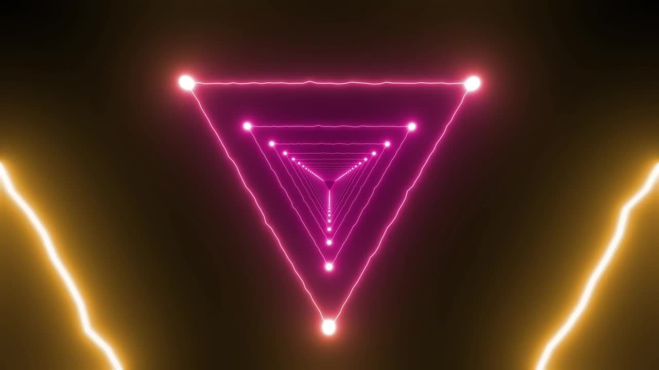 Free Stock Video Tunnel Of Triangles Of Light With Colored Rays Live Wallpaper - Free Download