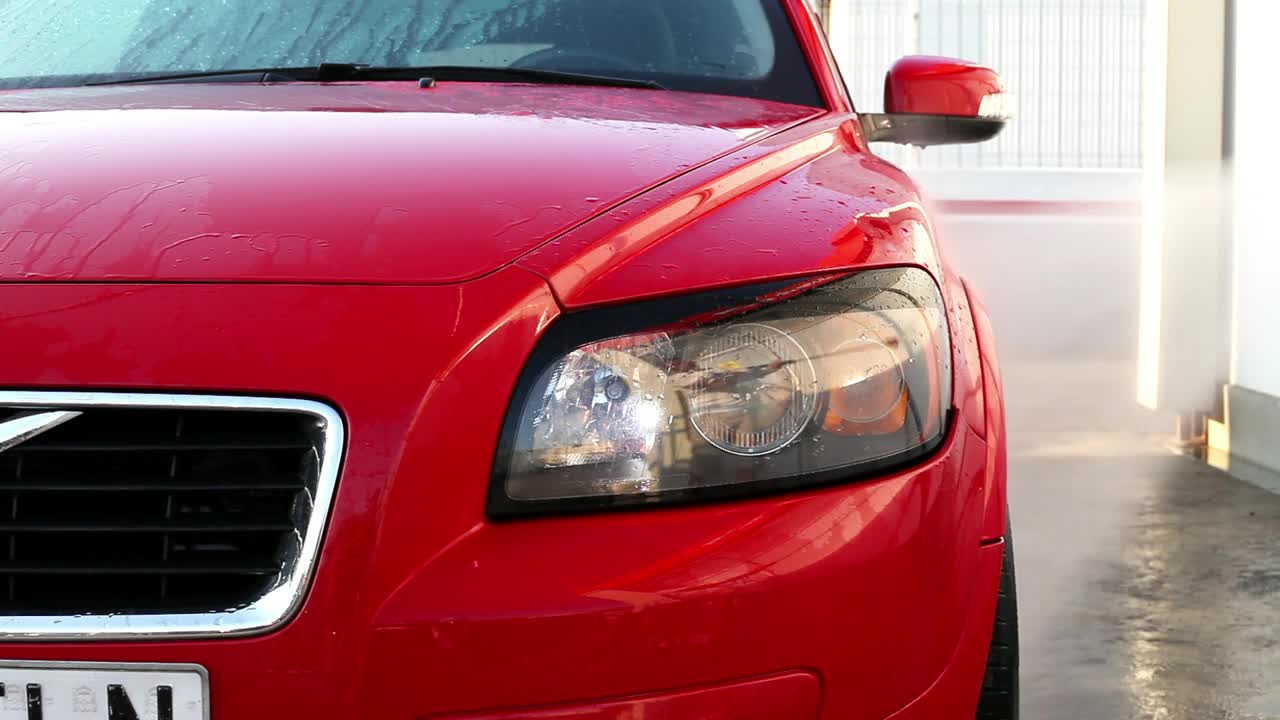 Video Stock Cleaning A Red Car With A Pressure Washer Live Wallpaper For PC - Free Download