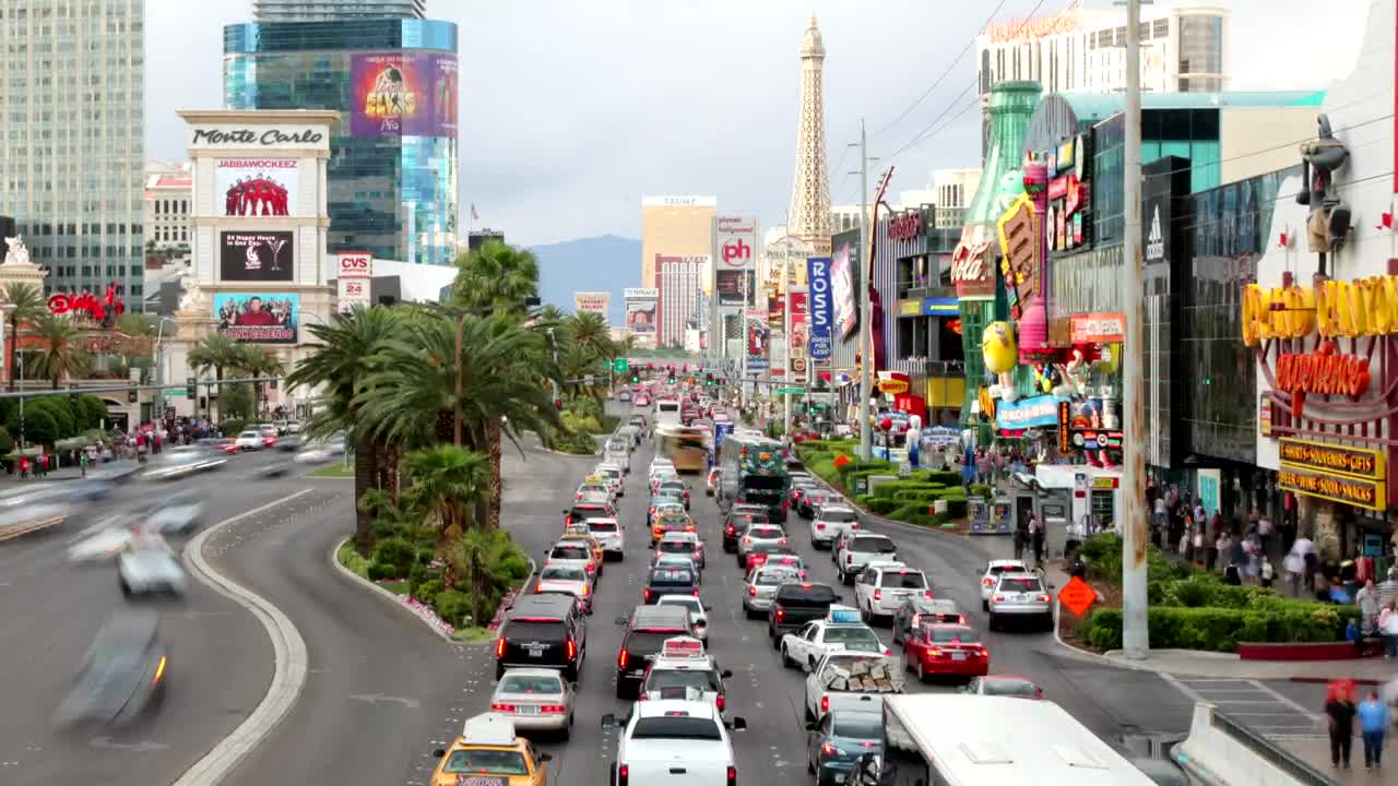 Video Stock Busy Avenue In Las Vegas Live Wallpaper For PC - Free Download