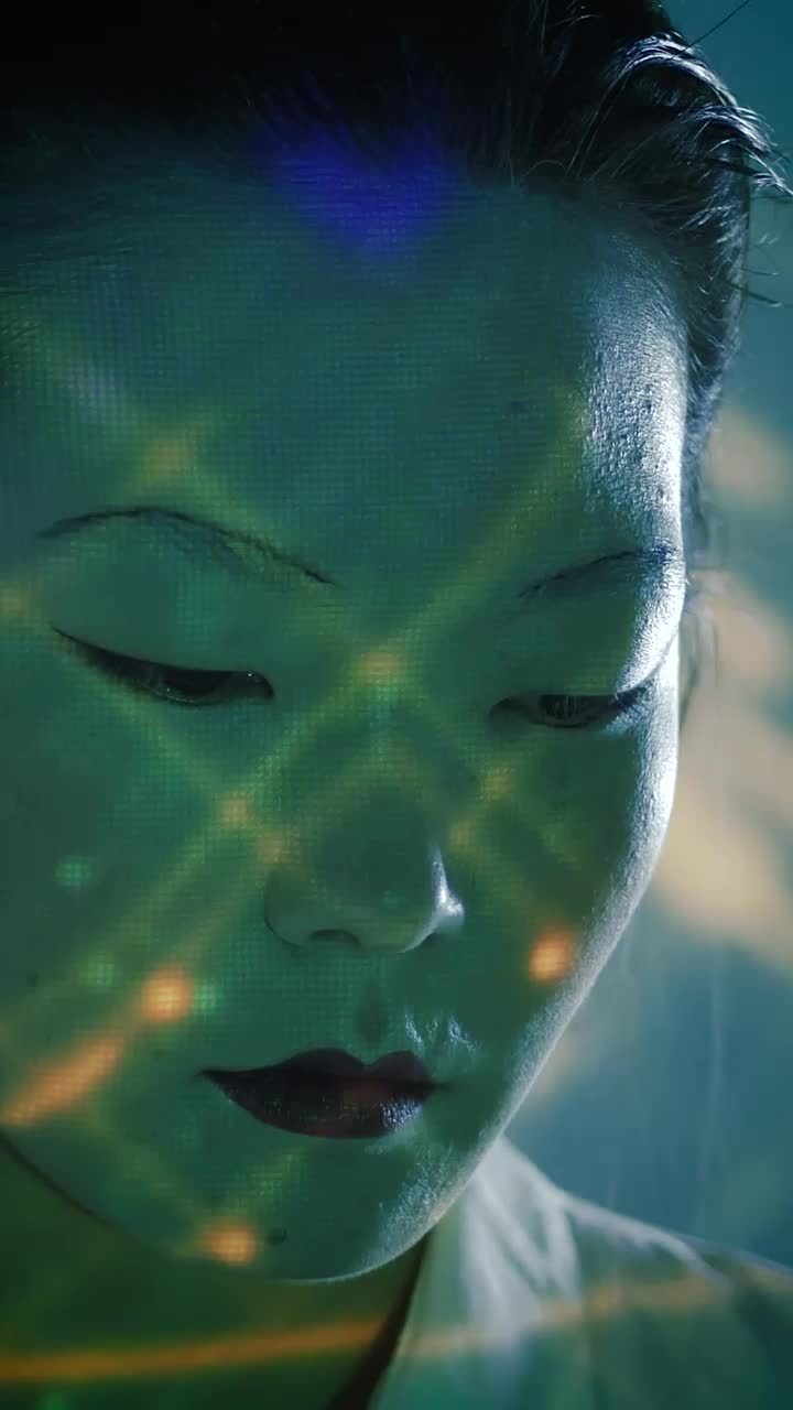 Video Stock Portrait Of An Asian Female Cyborg Live Wallpaper Free - Free Download