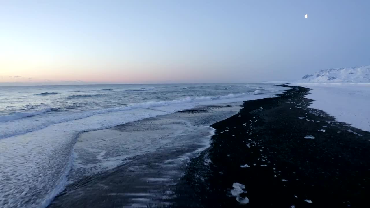 Free Stock Video Seashore On The Coast Of Iceland During Winter Live Wallpaper - Free Download