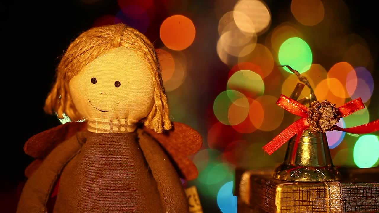 Stock Video Decorative Rag Doll At Christmas Time Live Wallpaper For PC - Free Download