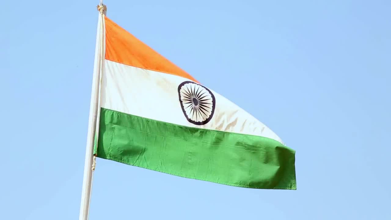 Stock Video India Flag Waving In The Sky Animated Wallpaper - Free Download