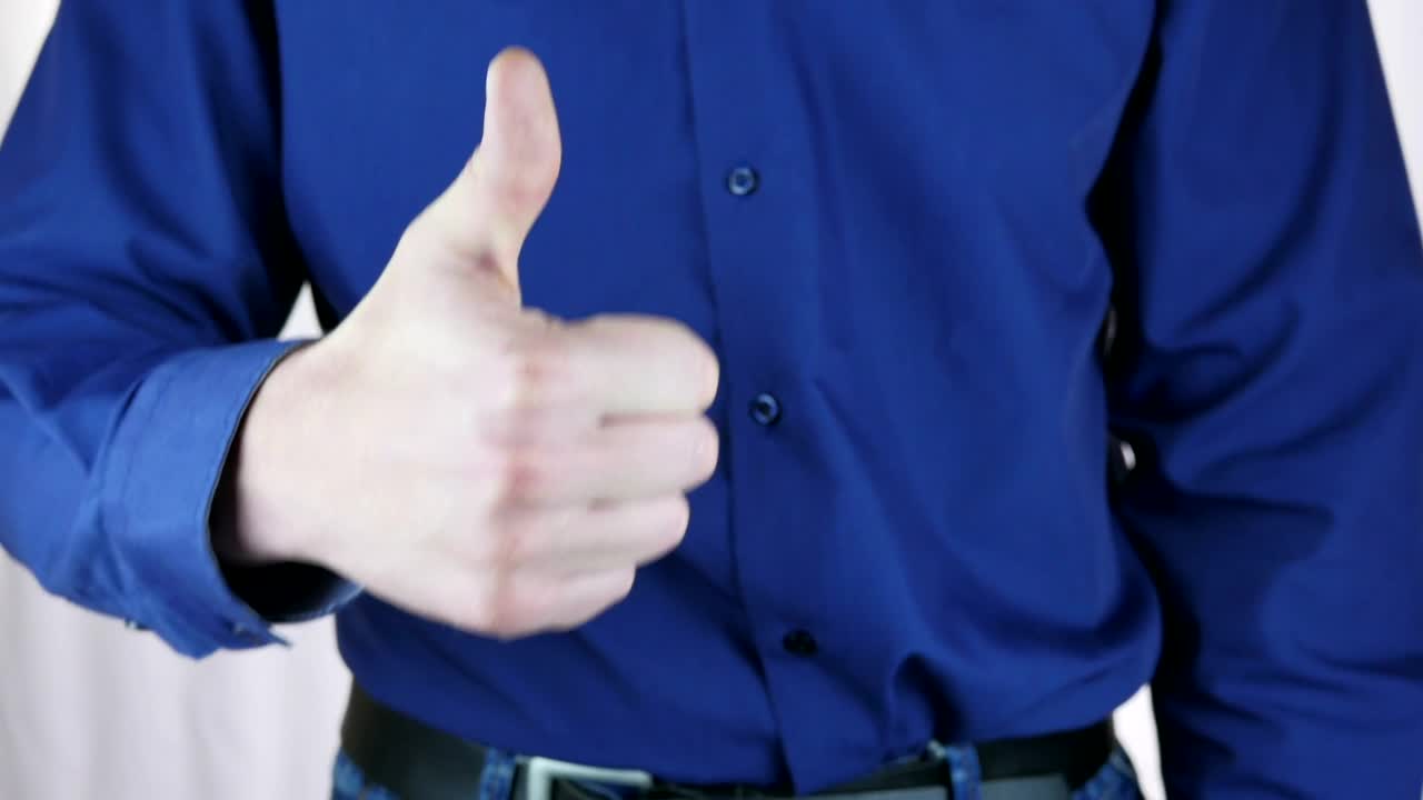 Video Stock Businessman Doing Thumbs Up And Thumbs Down Gesture Live Wallpaper For PC - Free Download
