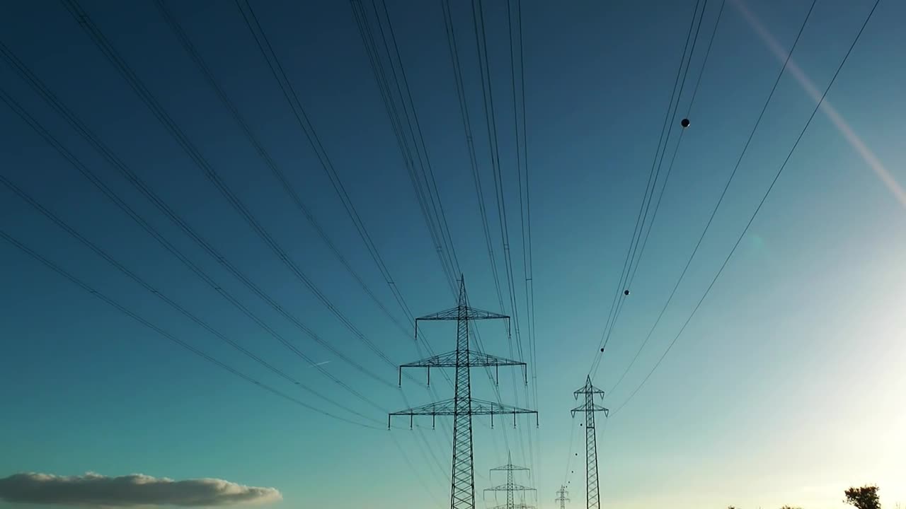 Stock Video Electric Poles And Towers Low View Live Wallpaper For PC - Free Download