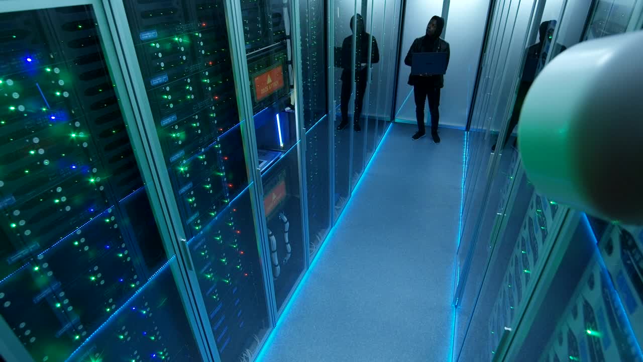 Video Stock Camera Recording Hacker Entering Data Center Live Wallpaper For PC - Free Download