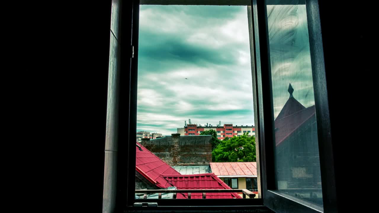 Free Video Stock timelapse of swirling clouds through a window Live Wallpaper - Free Download
