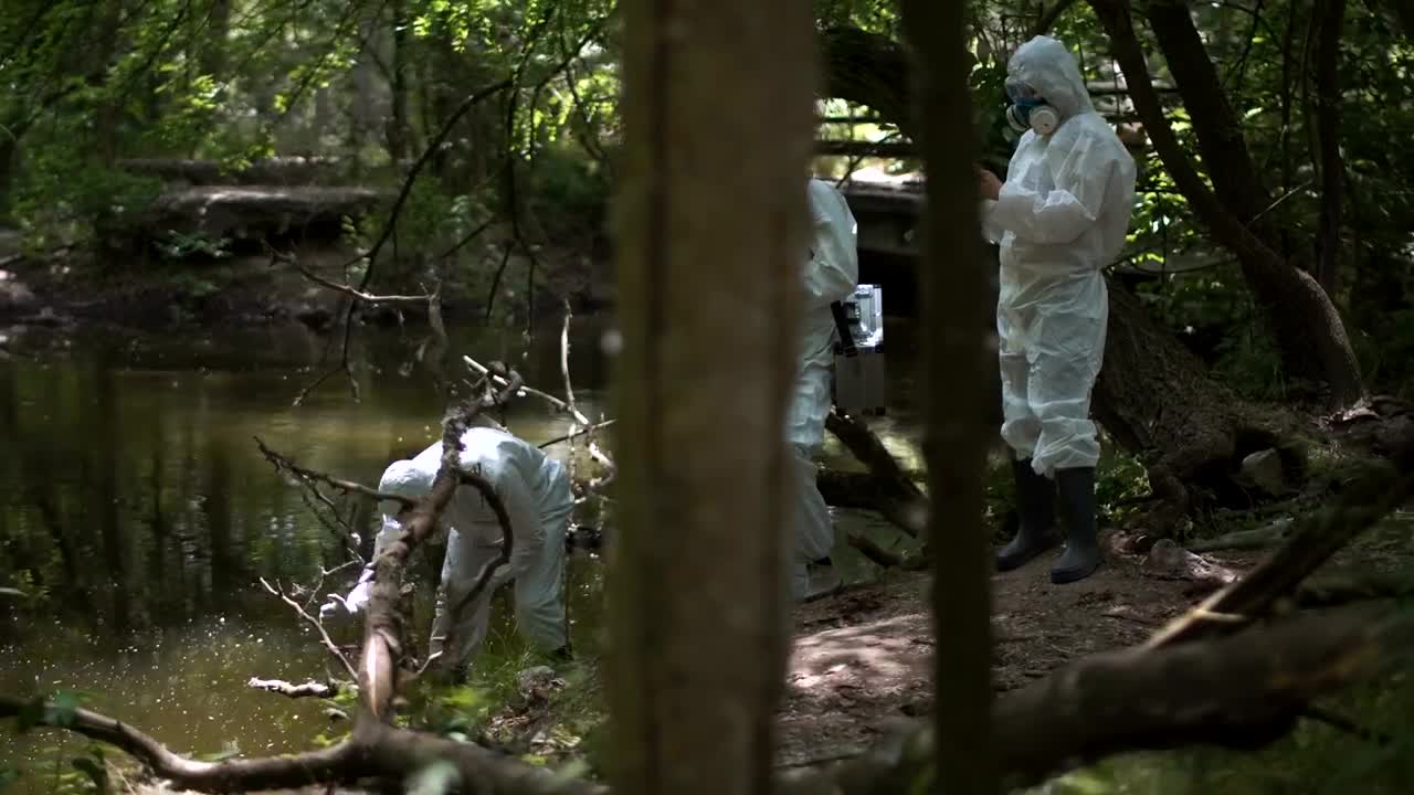 Stock Video Collecting Water Samples From Polluted Lake Live Wallpaper For PC - Free Download